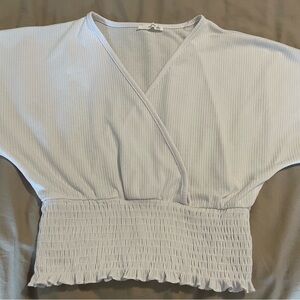 Timing White Wrap Blouse